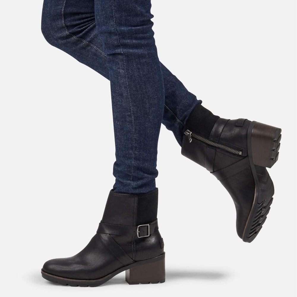 *NEW* Sorel Women’s Cate Buckle Boot, Waterproof Leather, Sz 9